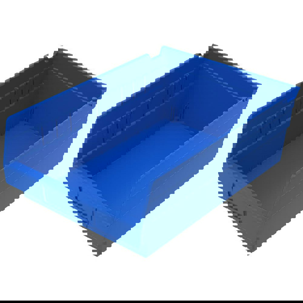 Plastic Hopper Shelf Bin: Blue